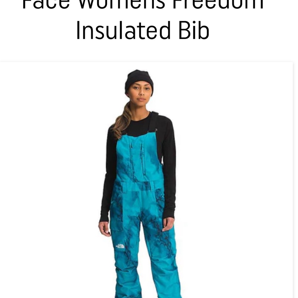 The Nort Face Womens Freedom Indulated bib overall ski/snowboard pant. Size L